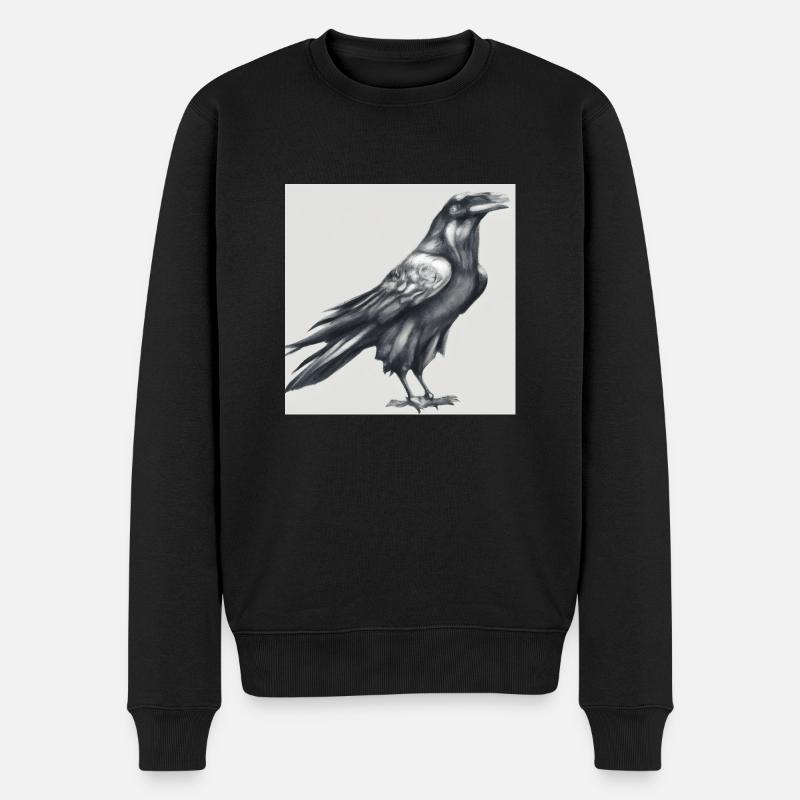 Corbeau peint - Pull Premium bio Homme - noir