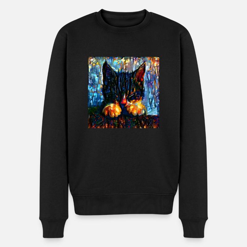 Art chat, chaton - Pull Premium bio Homme - noir