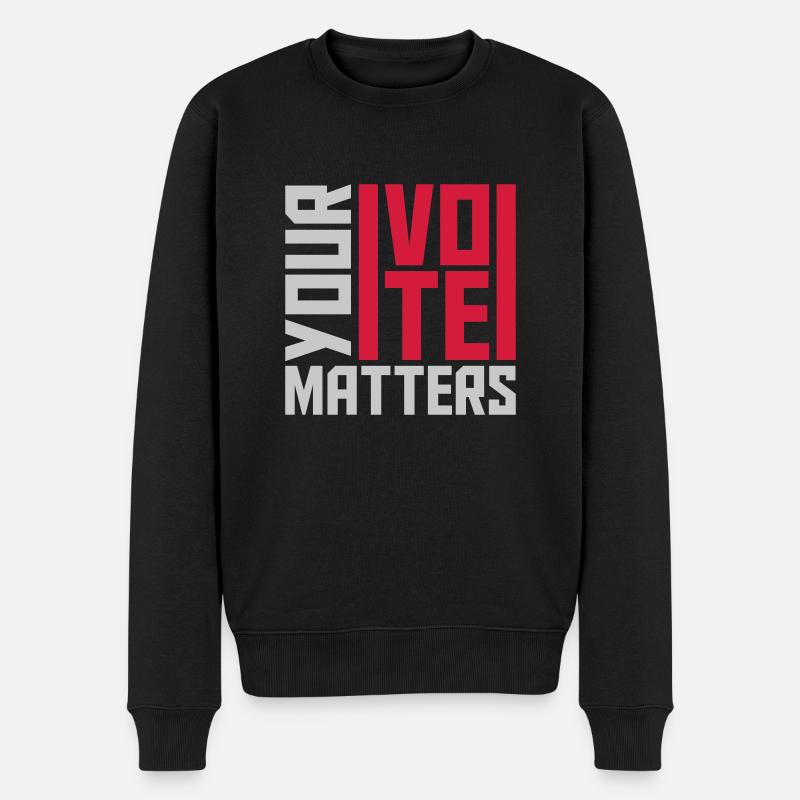 votre vote compte citation - Pull Premium bio Homme - noir