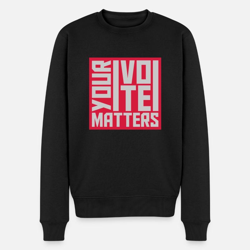 votre vote compte citation - Pull Premium bio Homme - noir