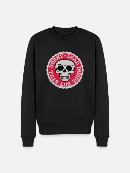 dead inside but horny - Men's Premium Organic Jumper - black