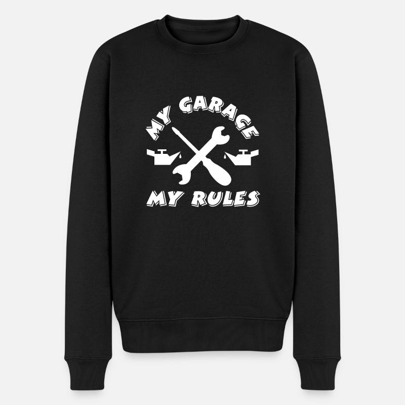 Garage - Männer Premium Bio Pullover - Schwarz
