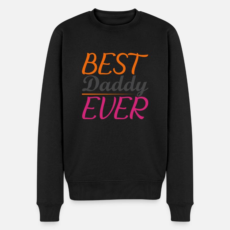 Best Daddy Ever - Männer Premium Bio Pullover - Schwarz