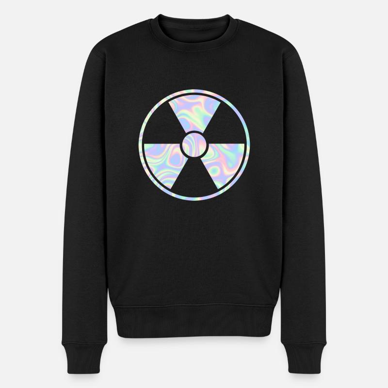 Vaporwave Radioaktiv Zeichen - Männer Premium Bio Pullover - Schwarz