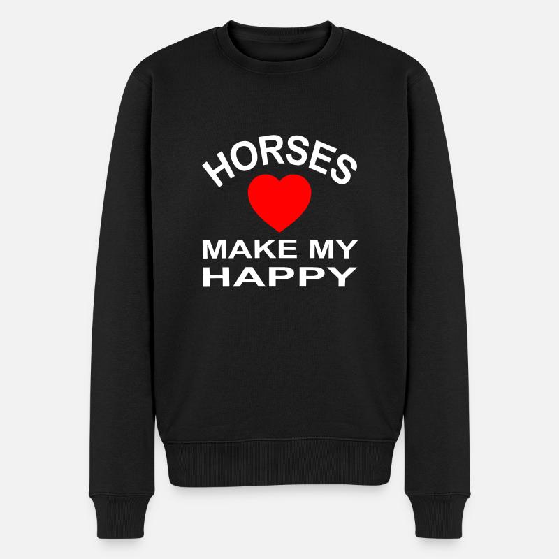 Chevaux - Pull Premium bio Homme - noir