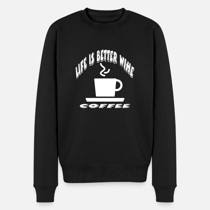 Café a1 Sp - Pull Premium bio Homme - noir