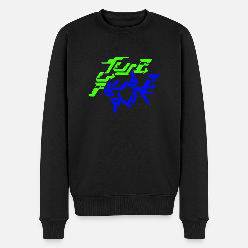 Future Dubplate v004 2col - Männer Premium Bio Pullover - Schwarz