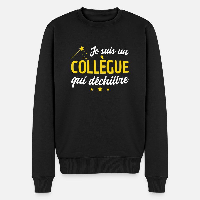 collègue qui déchire / humour collègue - Pull Premium bio Homme - noir