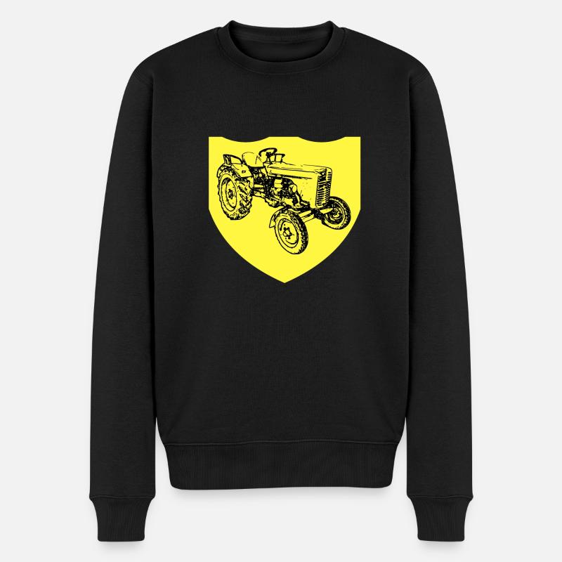 Traktor - Männer Premium Bio Pullover - Schwarz