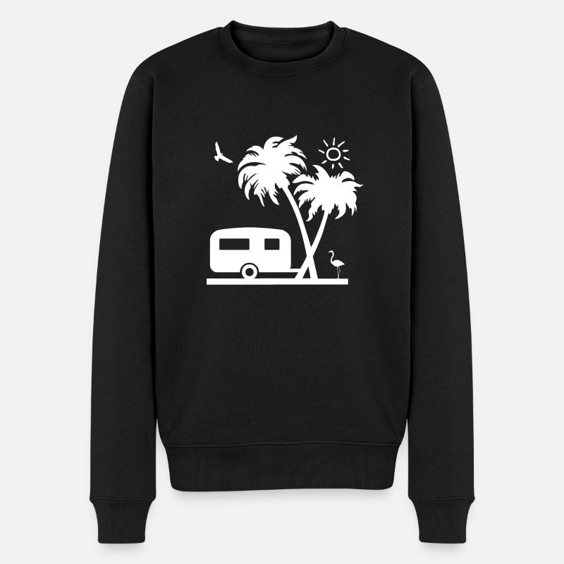 Camping - Männer Premium Bio Pullover - Schwarz