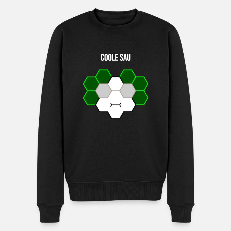 Coole Sau - Männer Premium Bio Pullover - Schwarz