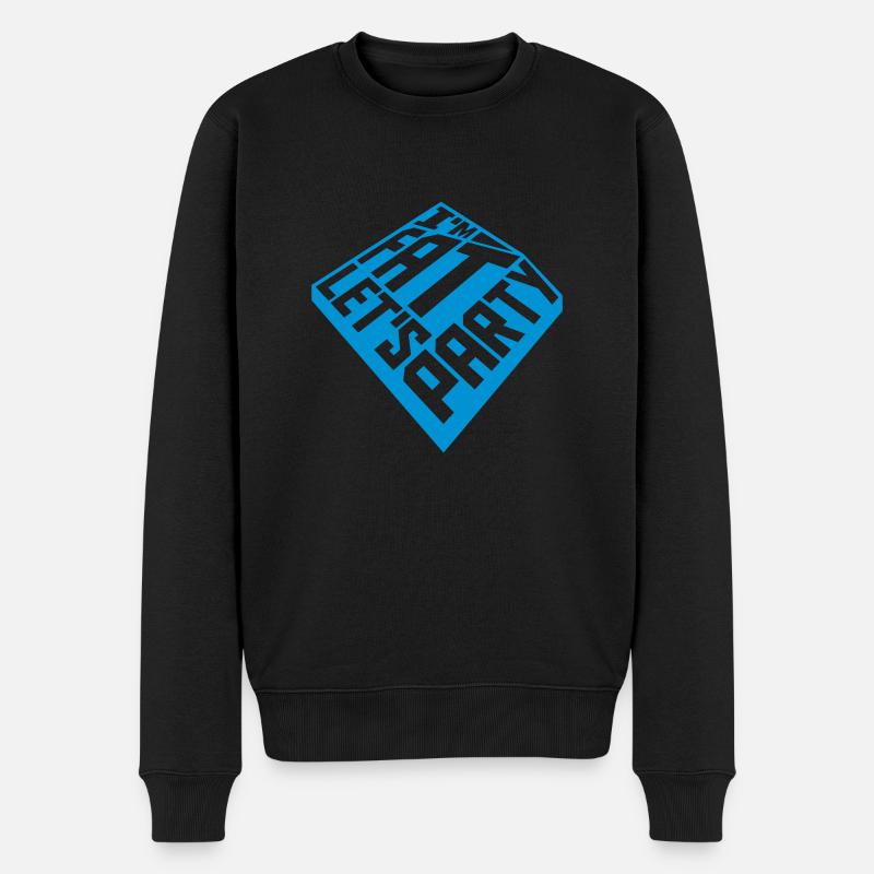 im fat lets party - Männer Premium Bio Pullover - Schwarz