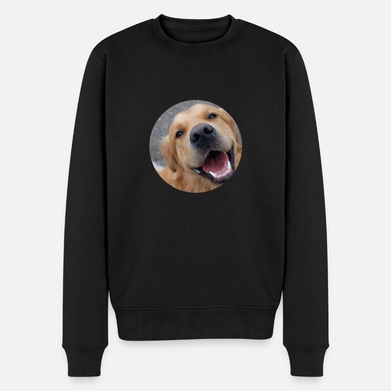 Süßer Hund - Männer Premium Bio Pullover - Schwarz