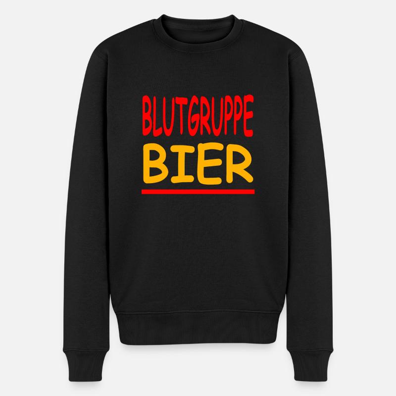 Bier - Männer Premium Bio Pullover - Schwarz