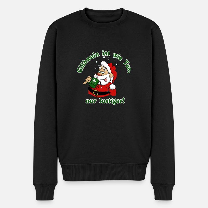 GlühweinTee2 1 - Männer Premium Bio Pullover - Schwarz