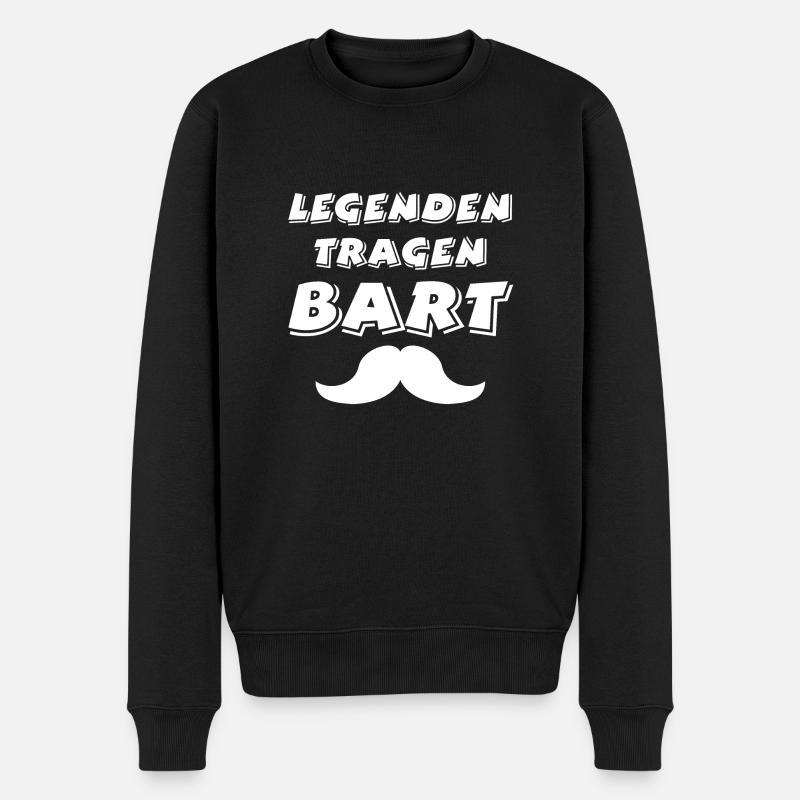 Bart - Männer Premium Bio Pullover - Schwarz