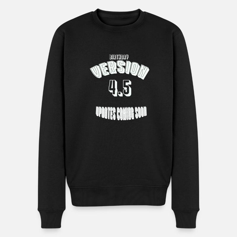 Birthday45 - Männer Premium Bio Pullover - Schwarz