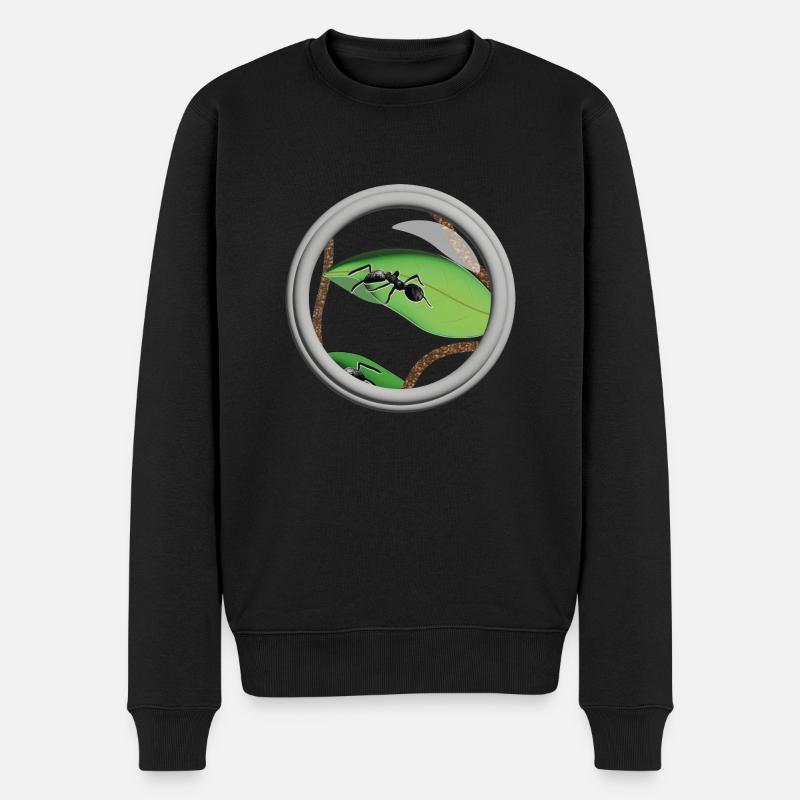 Une fourmis sous la loupe - Pull Premium bio Homme - noir
