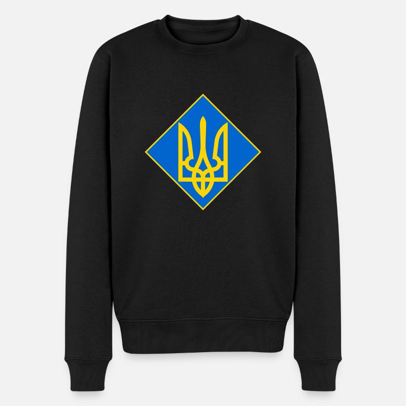 Ukraine - Männer Premium Bio Pullover - Schwarz