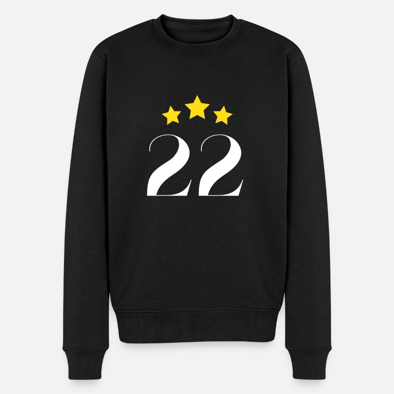 22e anniversaire étoilé - Pull Premium bio Homme - noir