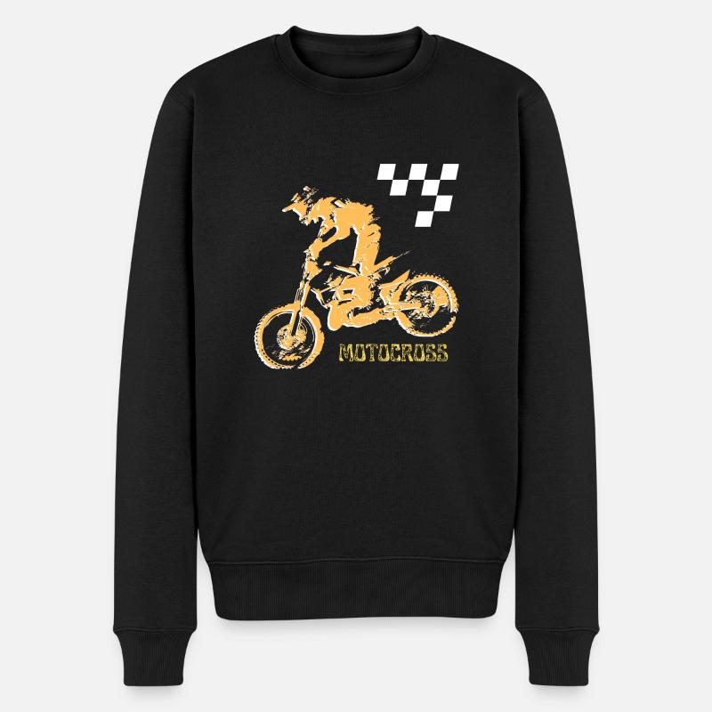 Motocross - Männer Premium Bio Pullover - Schwarz