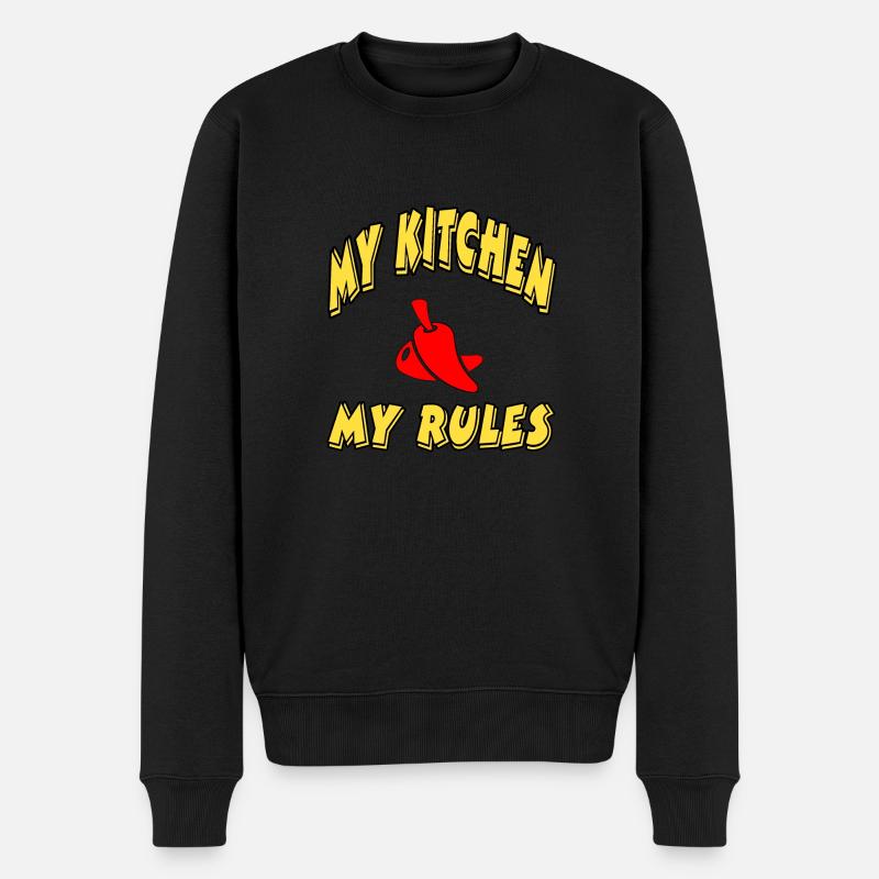 Küche - Männer Premium Bio Pullover - Schwarz