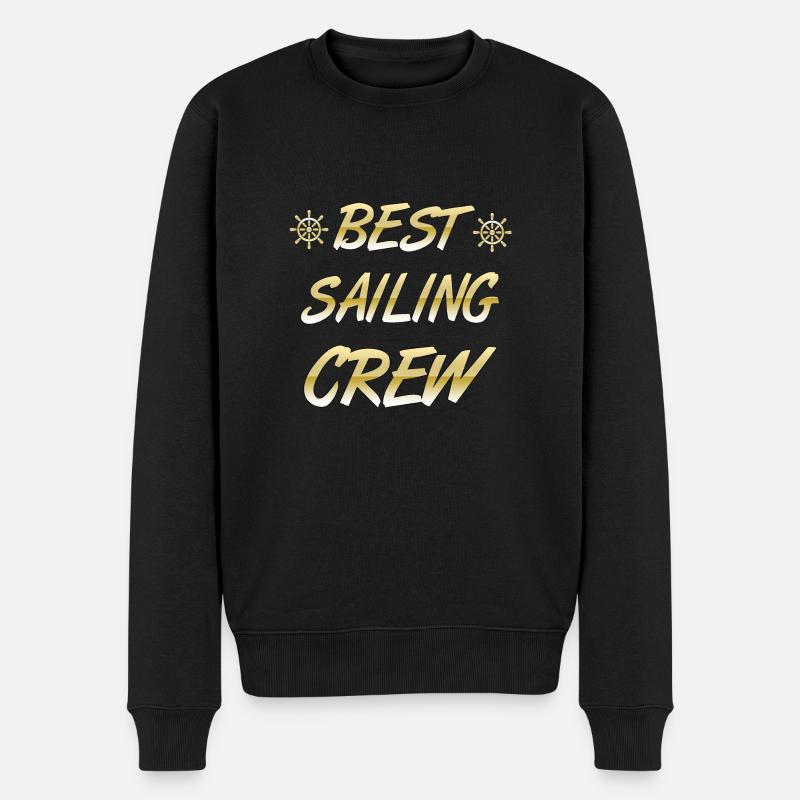 Segeln - Männer Premium Bio Pullover - Schwarz
