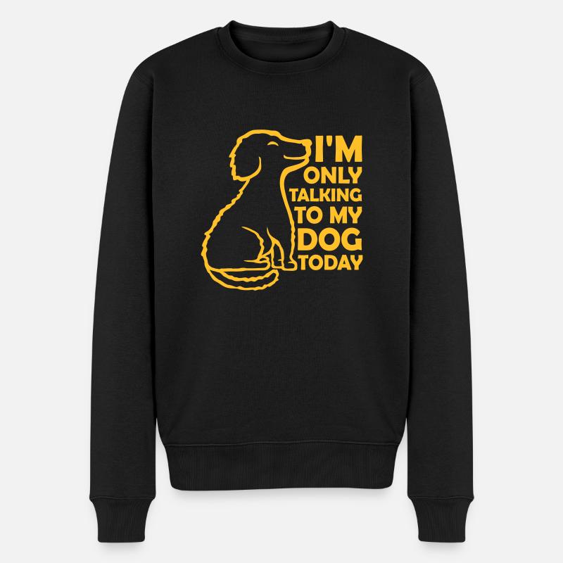 ne parler qu’au chien - Pull Premium bio Homme - noir