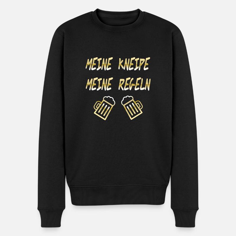 Kneipe - Männer Premium Bio Pullover - Schwarz