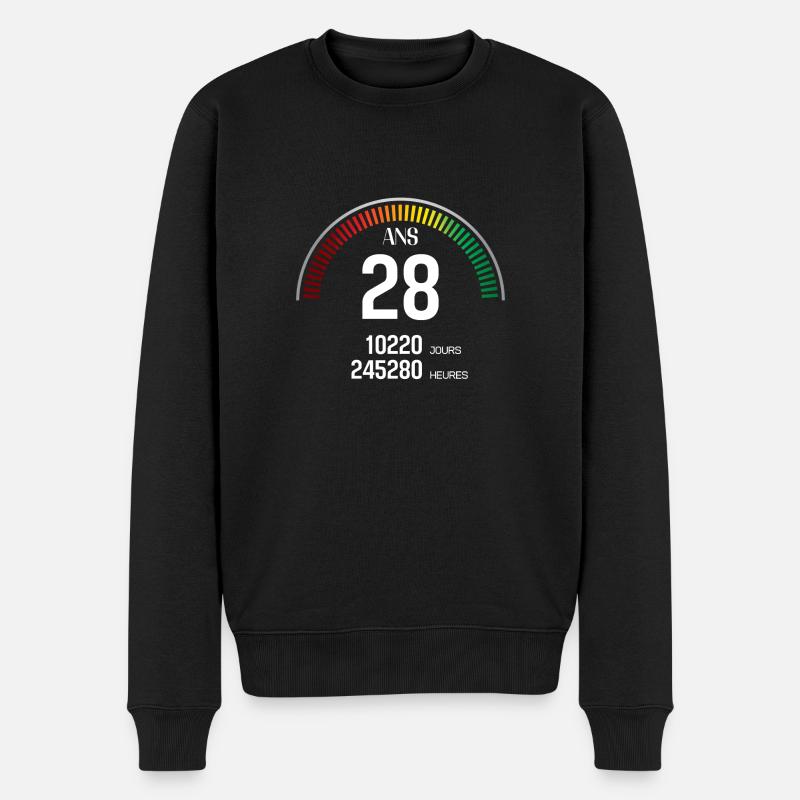 Anniversaire 28 ans Compteur - Pull Premium bio Homme - noir