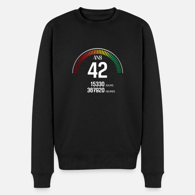 Anniversaire 42 ans Compteur - Pull Premium bio Homme - noir