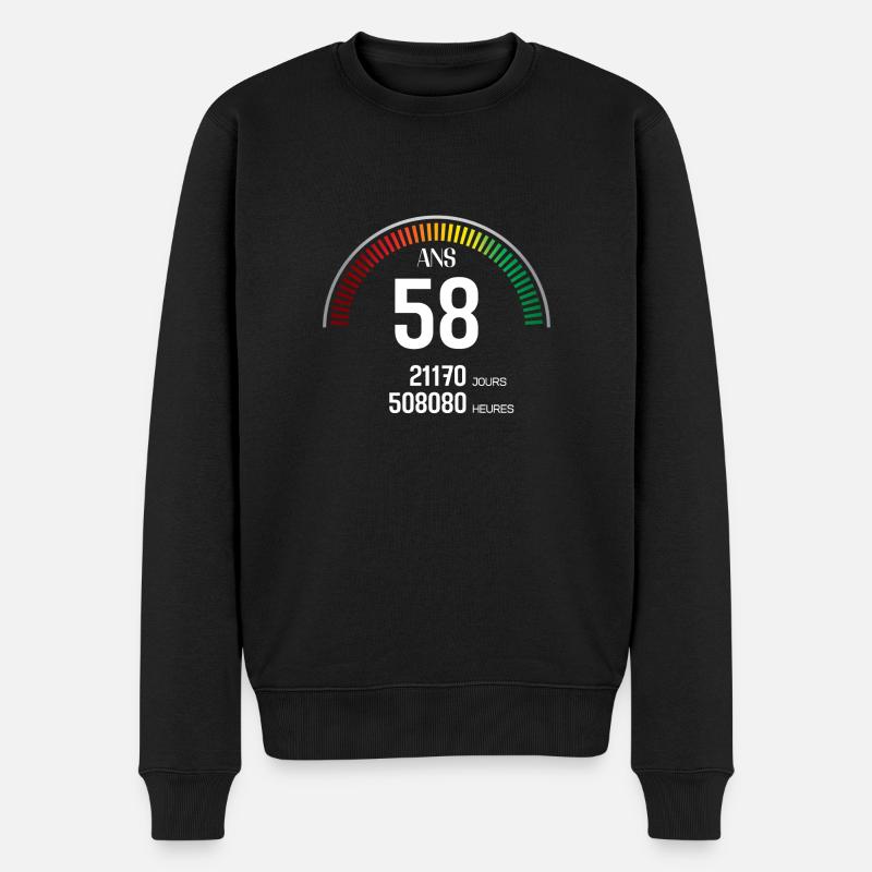 Anniversaire 58 ans Compteur - Pull Premium bio Homme - noir
