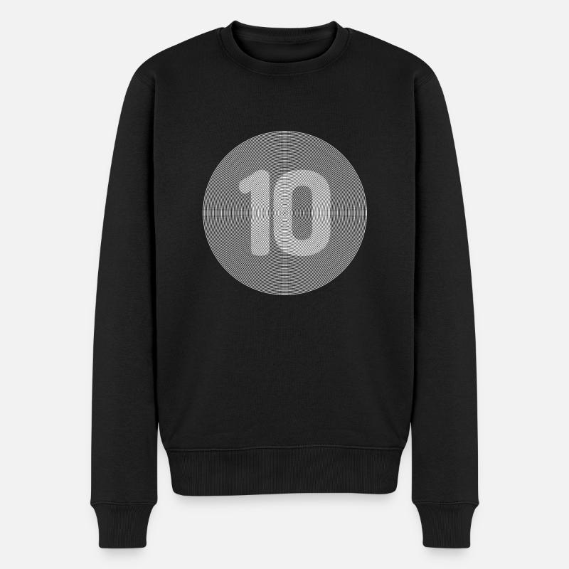 10 - Männer Premium Bio Pullover - Schwarz