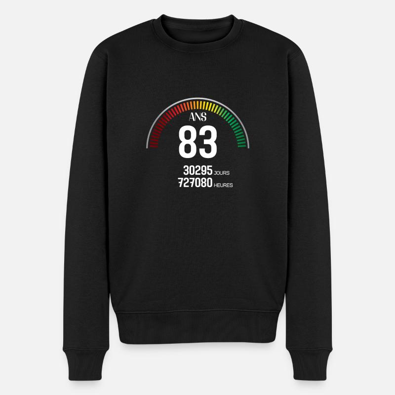 Anniversaire 83 ans Compteur - Pull Premium bio Homme - noir