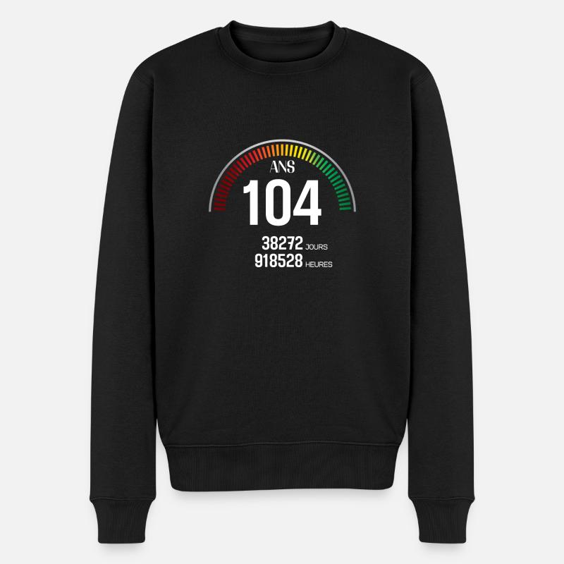 Anniversaire 104 ans Compteur - Pull Premium bio Homme - noir