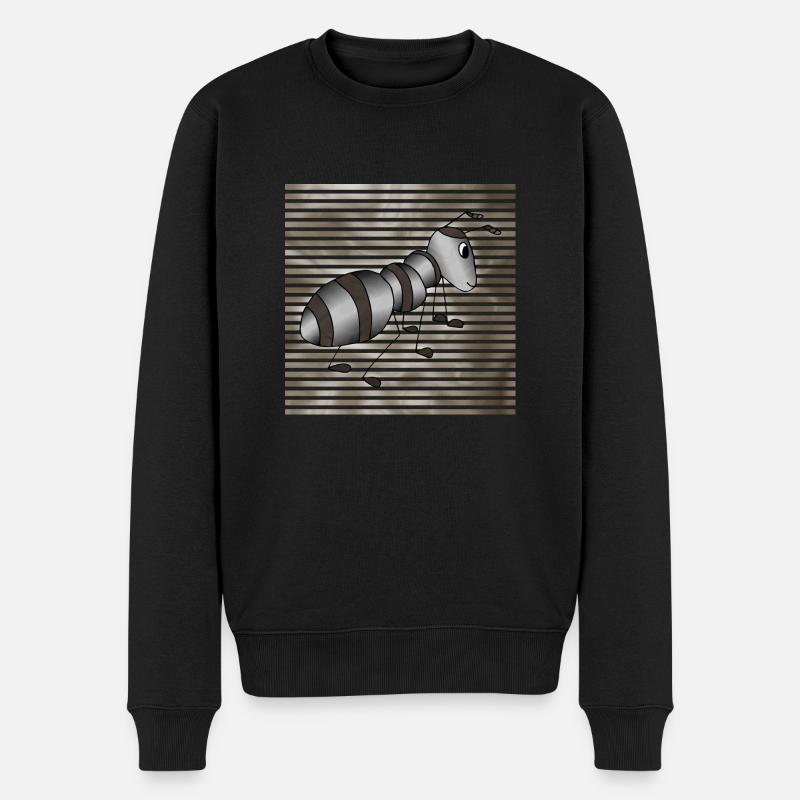 Ameise - Männer Premium Bio Pullover - Schwarz