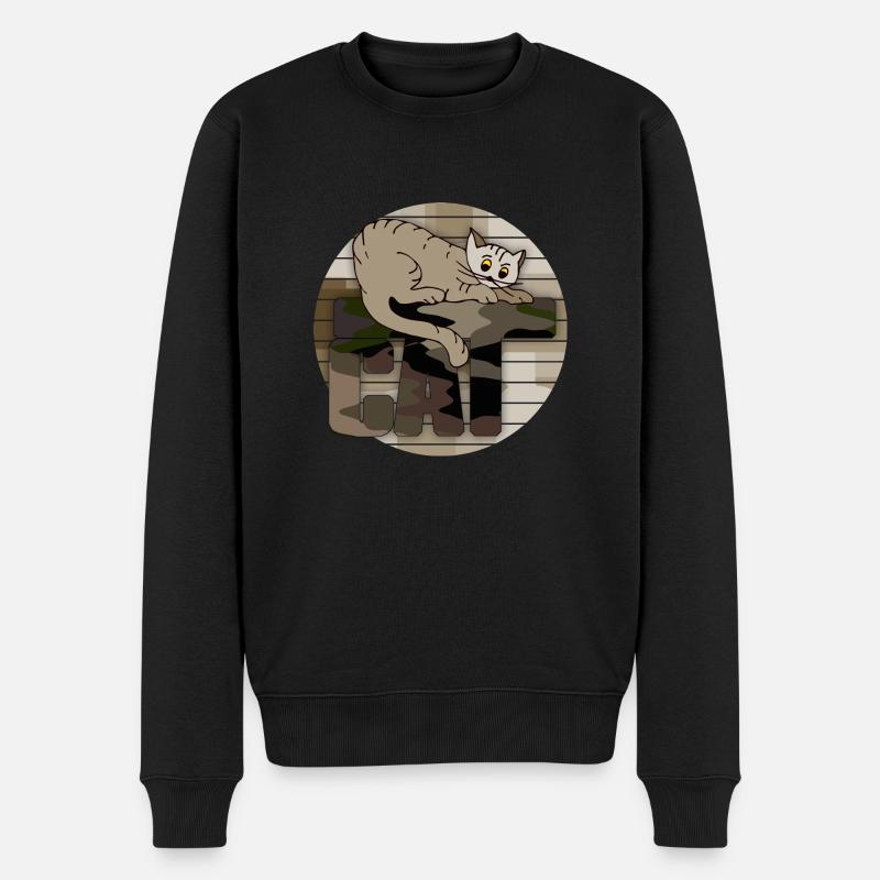 chat - Pull Premium bio Homme - noir