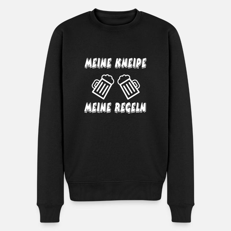 Kneipe - Männer Premium Bio Pullover - Schwarz