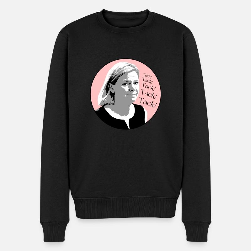 Magdalena Andersson Säger Tack och Hej - Ekologisk premiumtröja herr - svart