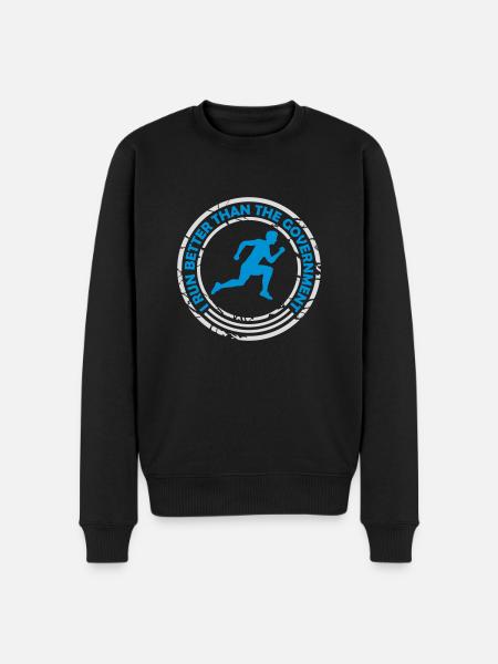run better than government - Men's Premium Organic Jumper - black