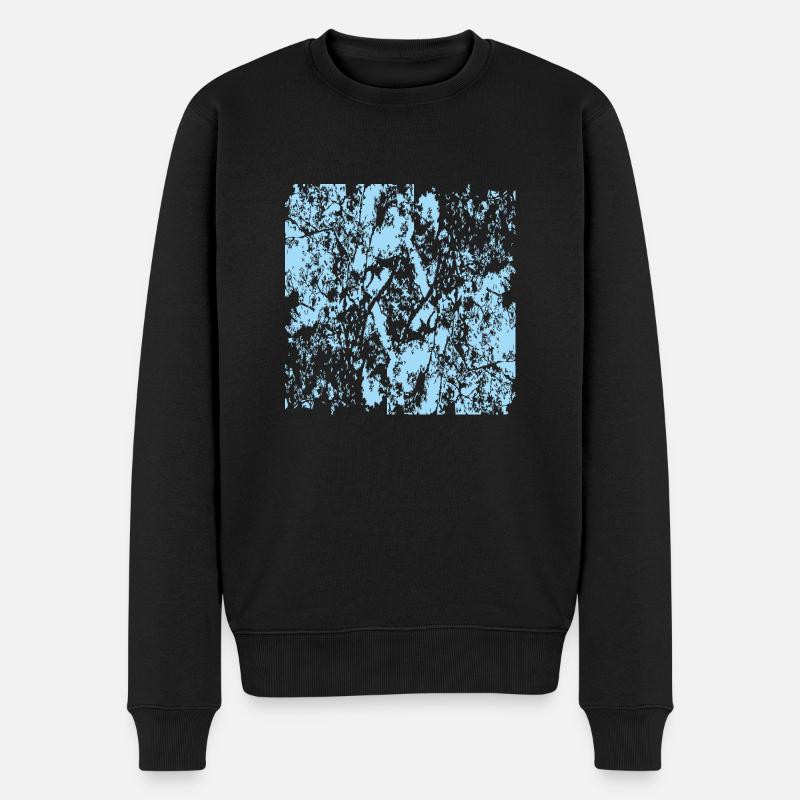 Fond bleu abstrait - Pull Premium bio Homme - noir