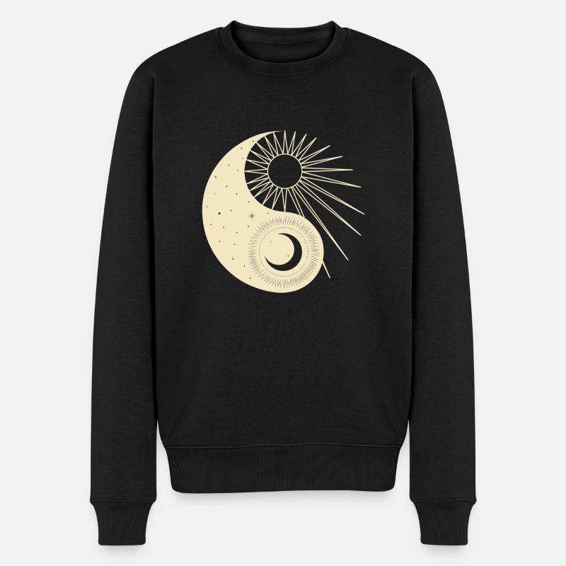 Cosmic Balance - Männer Premium Bio Pullover - Schwarz