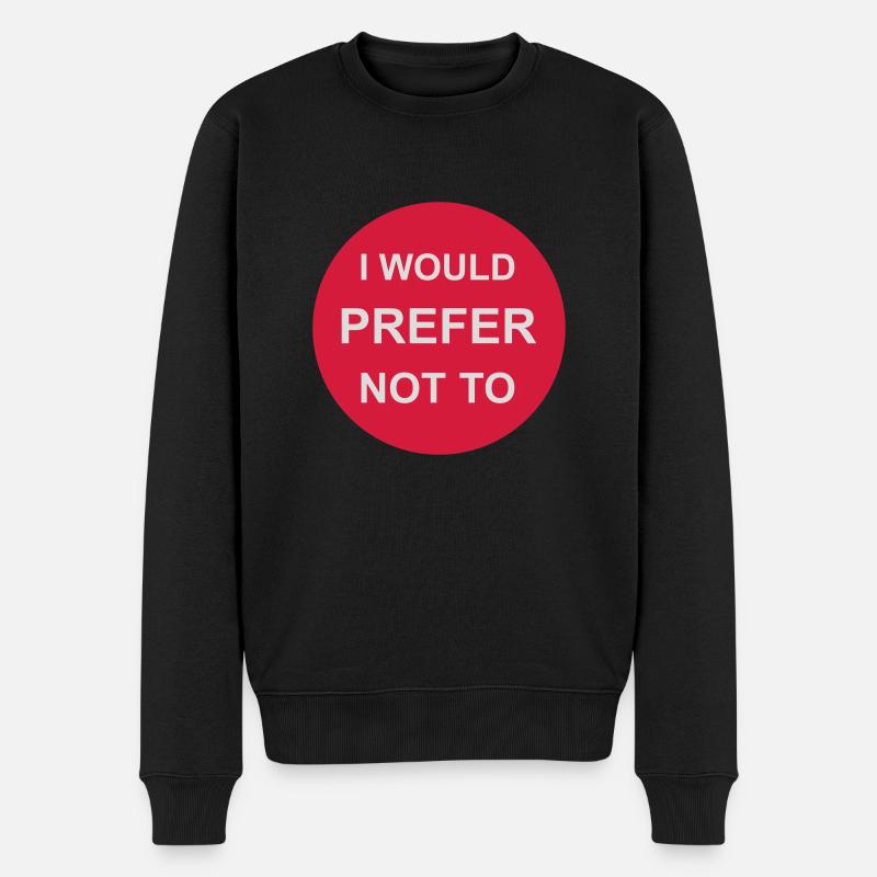 Je préfère ne pas - Pull Premium bio Homme - noir