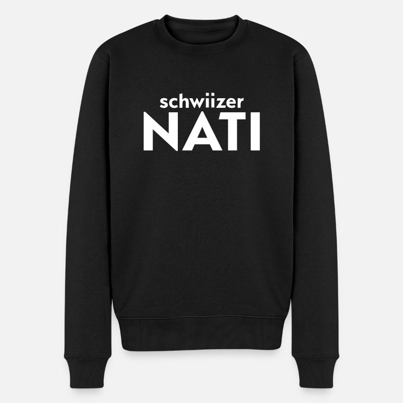 Schwiizer Nati - Pull Premium bio Homme - noir