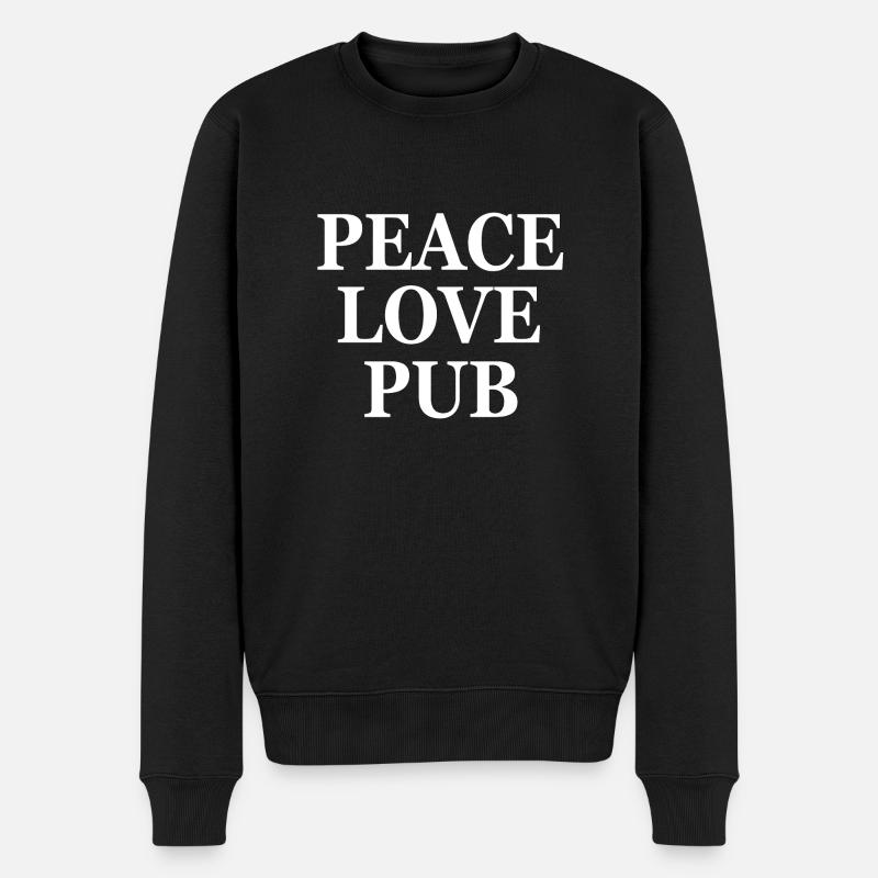 Kneipe - Männer Premium Bio Pullover - Schwarz