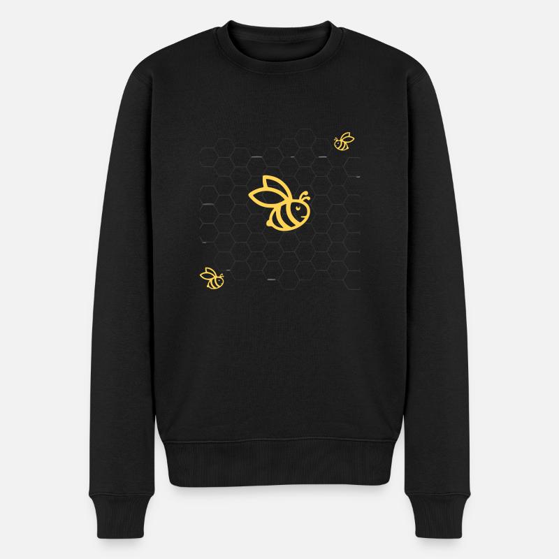 Bienen - Männer Premium Bio Pullover - Schwarz