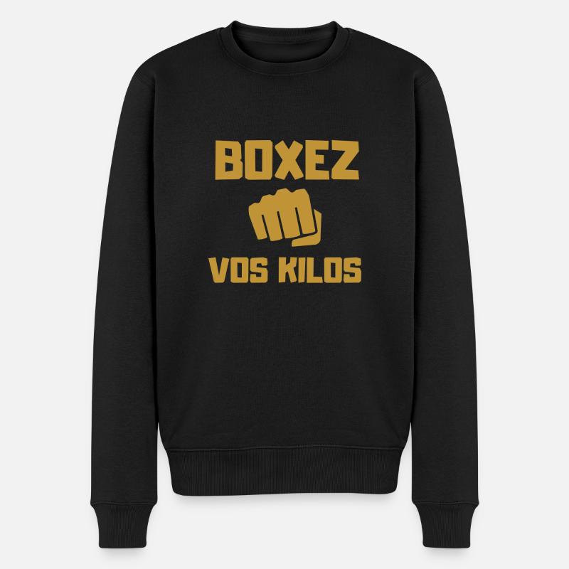 BOXEZ VOS KILOS - Pull Premium bio Homme - noir