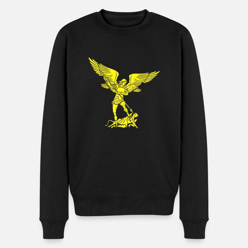 Michel archange saint ange chrétien saint snkt - Pull Premium bio Homme - noir