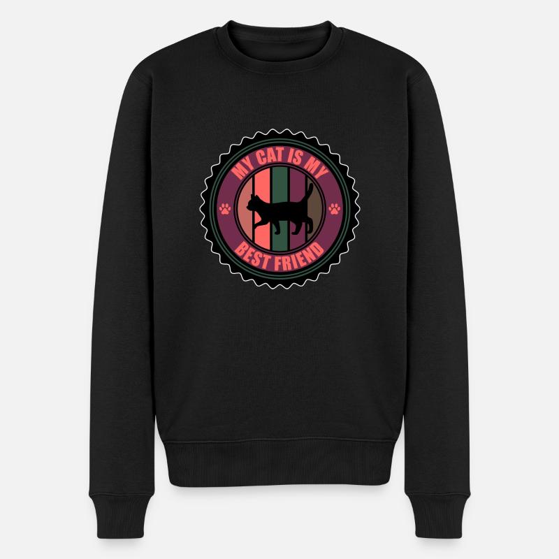 Chat - Pull Premium bio Homme - noir