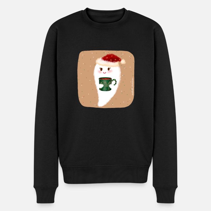Weihnachtsgeist - Männer Premium Bio Pullover - Schwarz